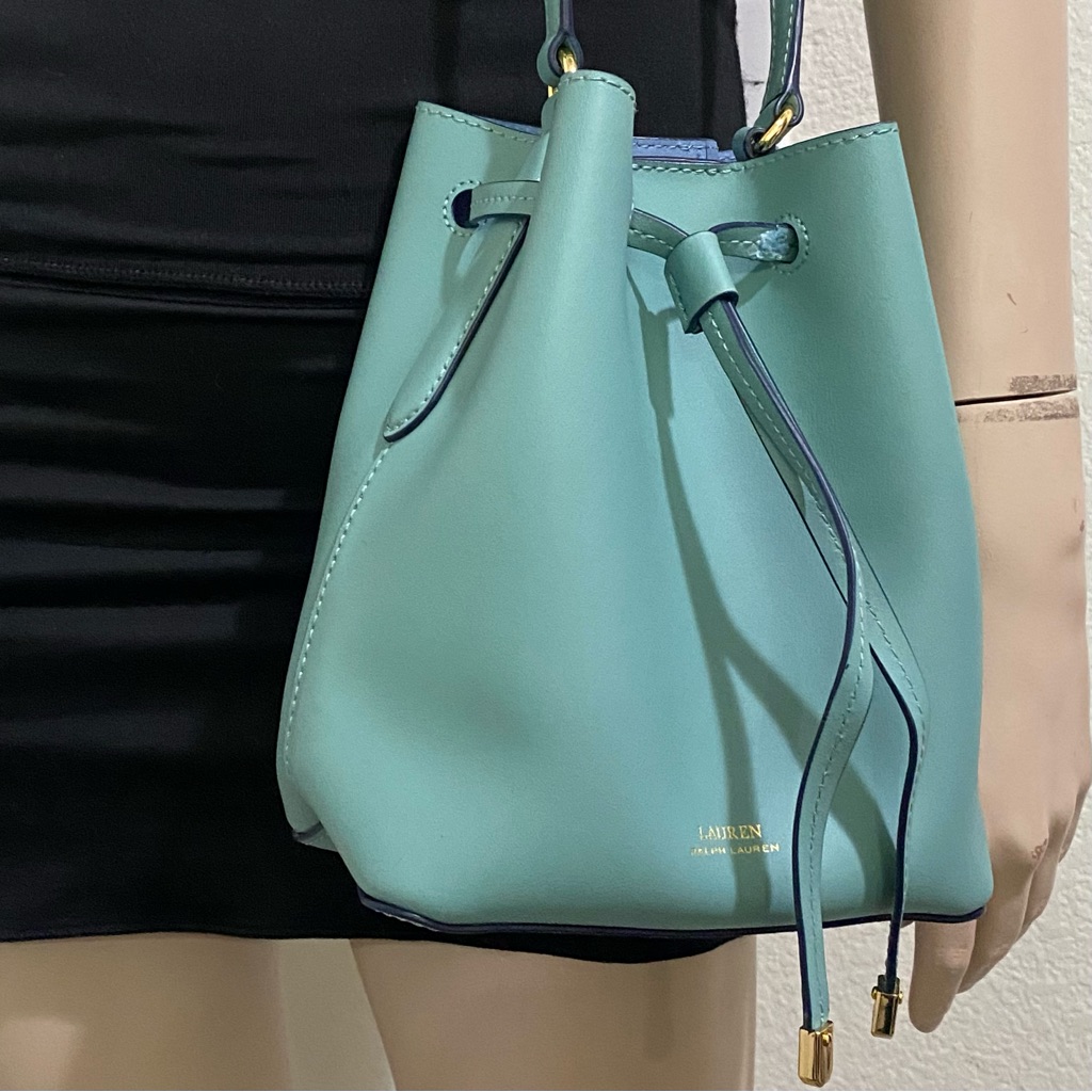 Rll Lauren Ralph Lauren Mini Debby Ii Drawstring Bag In Seafoam Color